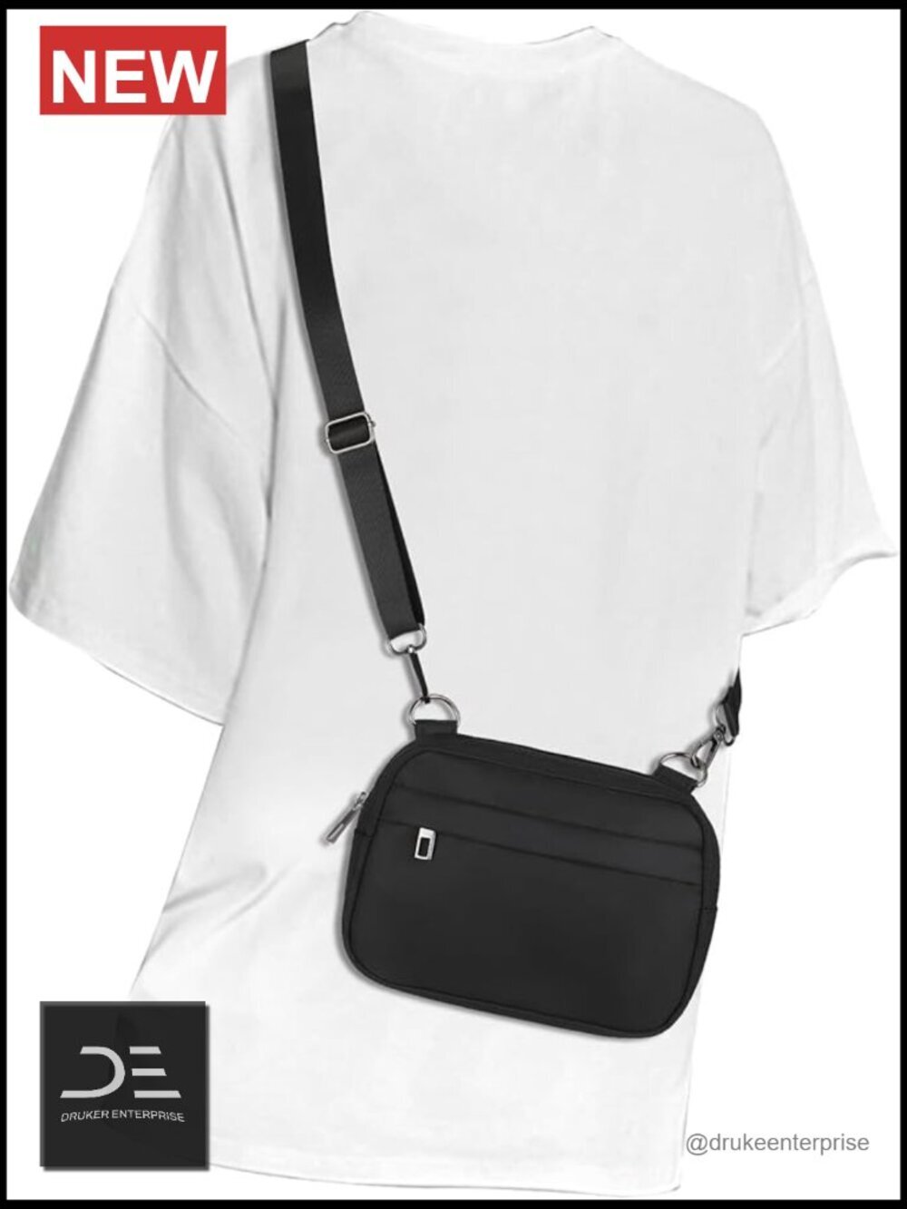 Small Crossbody Belt Bag Fanny Pack with Adjustable Strap Nylon